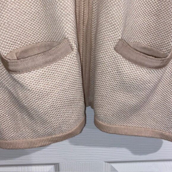 Woman's Khaki/White Zip Up Cardigan - Size XL - Picture 4 of 9